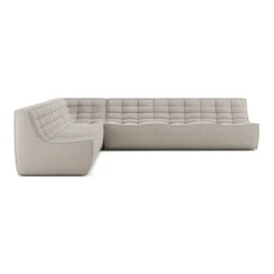 Modulaire bank N701 beige set 2 seat, 3 seat, 90° recht hoek