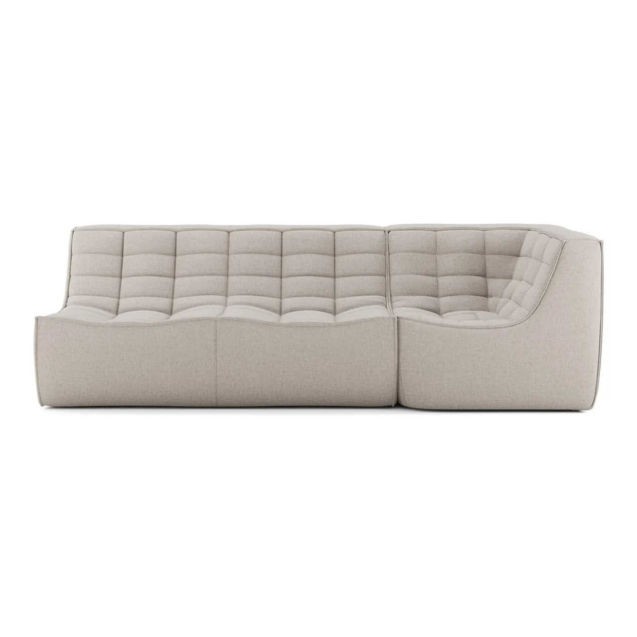 Modulaire bank N701 beige set 2 seat 90° rechte hoek
