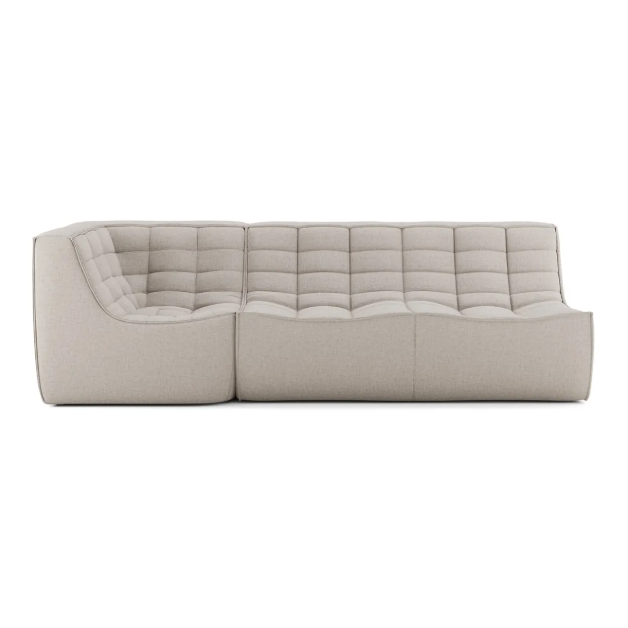 Modulaire bank N701 beige set 2 seat 90° rechte hoek