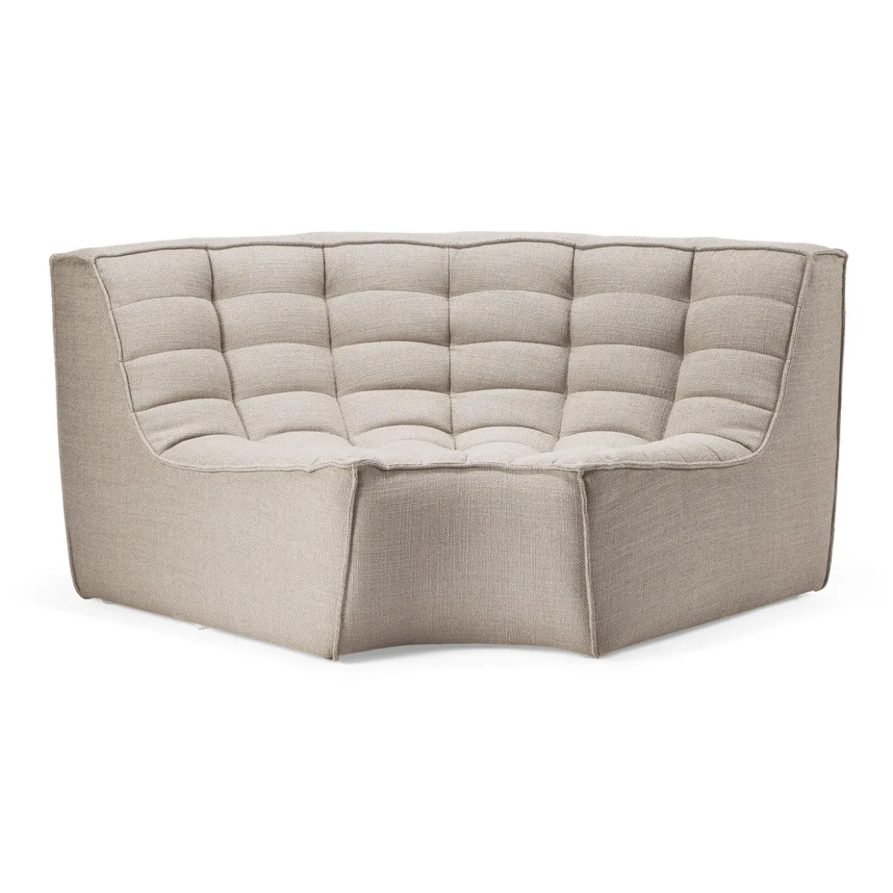 Modulaire bank N701 beige set 2x2 seat 90° ronde hoek