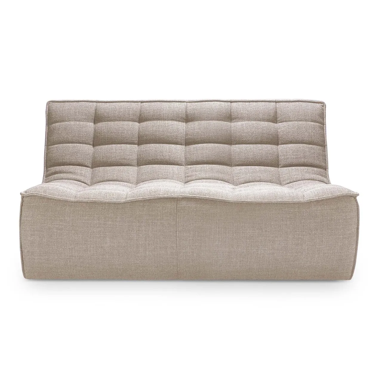 Modulaire bank N701 beige set 2x2 seat 90° ronde hoek