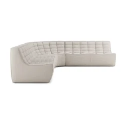 Modulaire bank N701 beige set 2x2 seat 90° ronde hoek