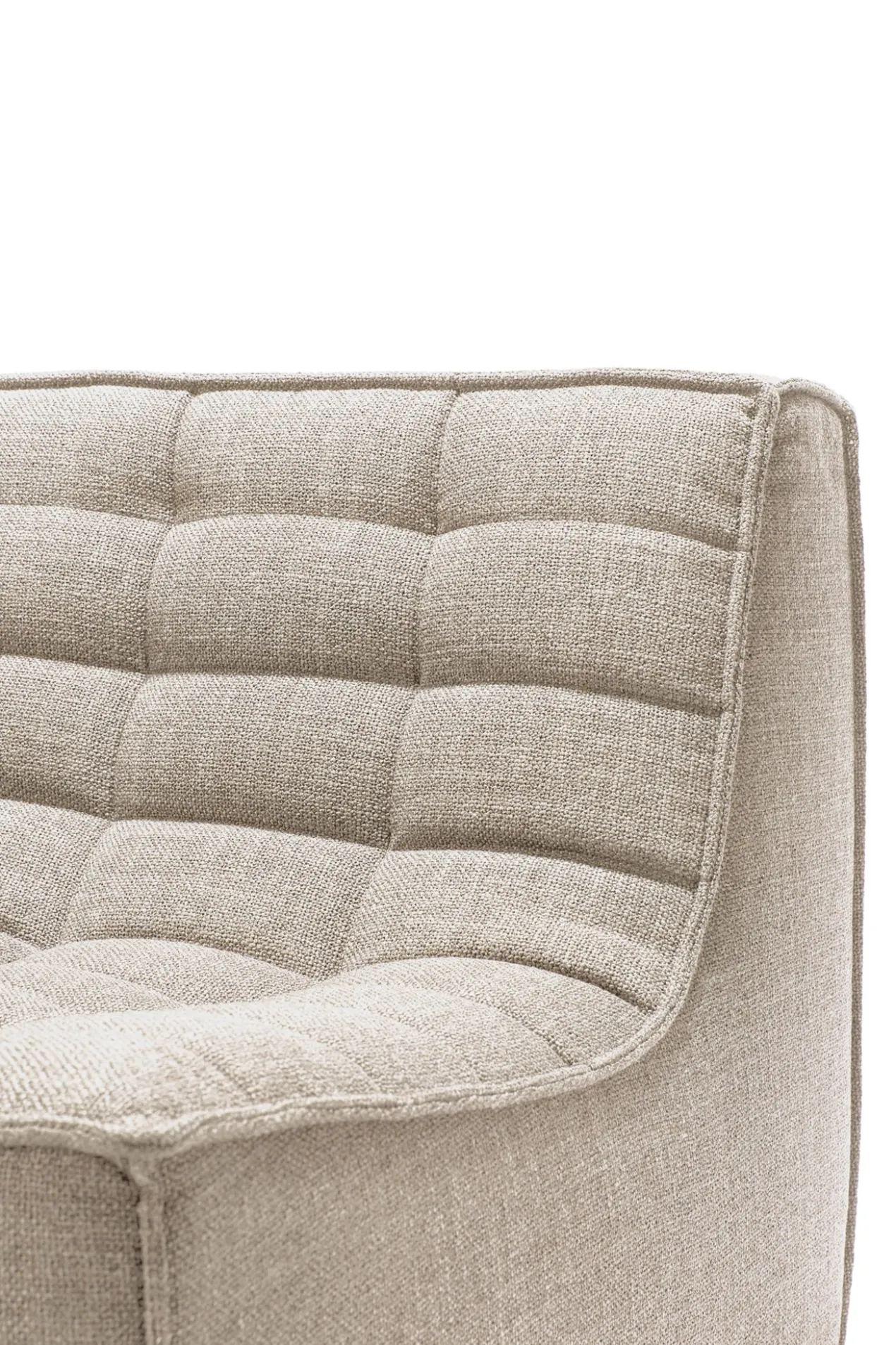 Modulaire bank N701 - beige - 90° vierkant hoekelement