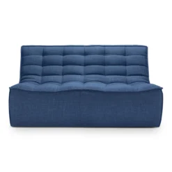 Modulaire bank N701 blue set 2 seat 90° ronde hoek