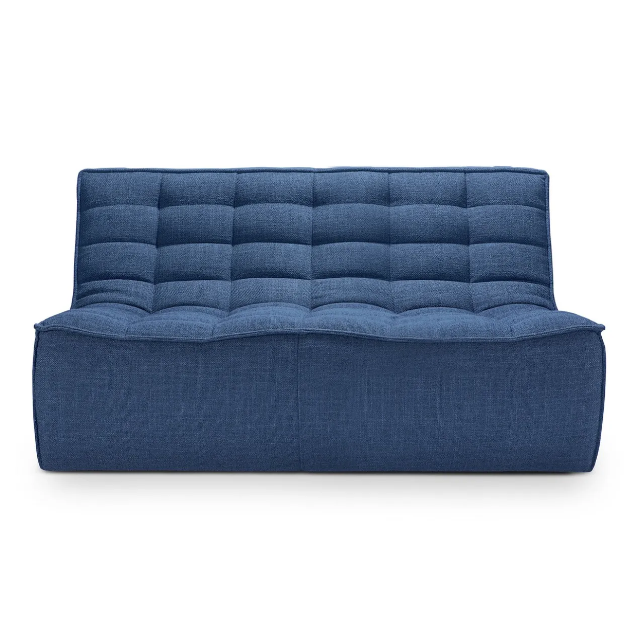 Modulaire bank N701 blue set 2 seat 90° ronde hoek