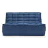 Modulaire bank N701 blue set 1 + 2 seat 90° ronde hoek