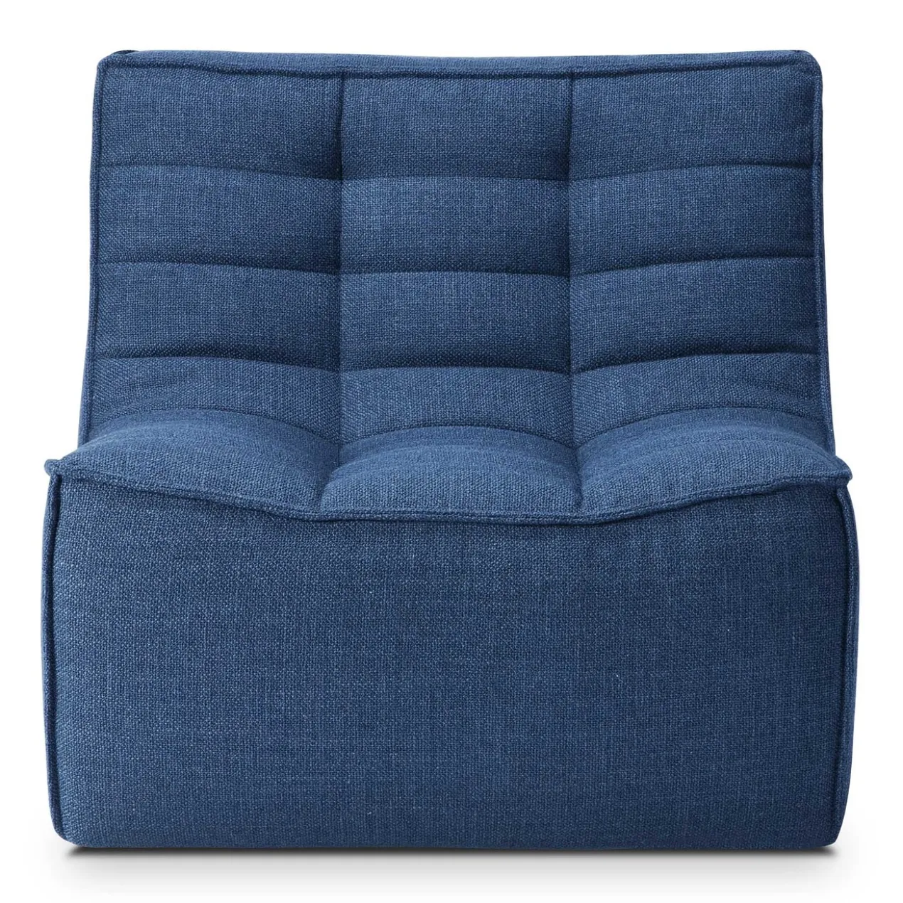 Modulaire bank N701 blue set 1 + 3 seat, 90° ronde hoek