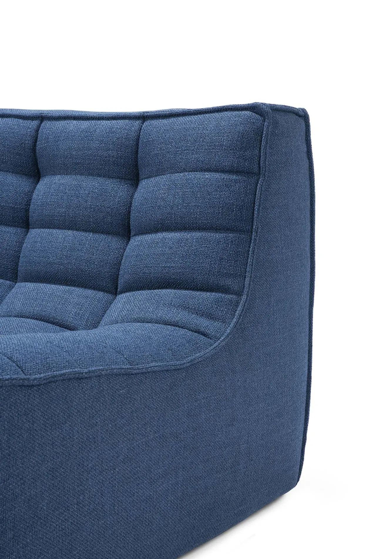 Modulaire bank N701 blue set 2 + 3 seat, 90° ronde hoek