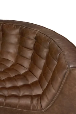 Modulaire bank N701 - chestnut - 90° rond hoekelement