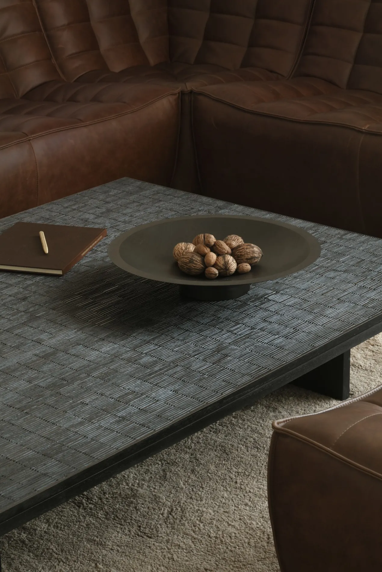 Modulaire bank N701 - chestnut - 2 seats