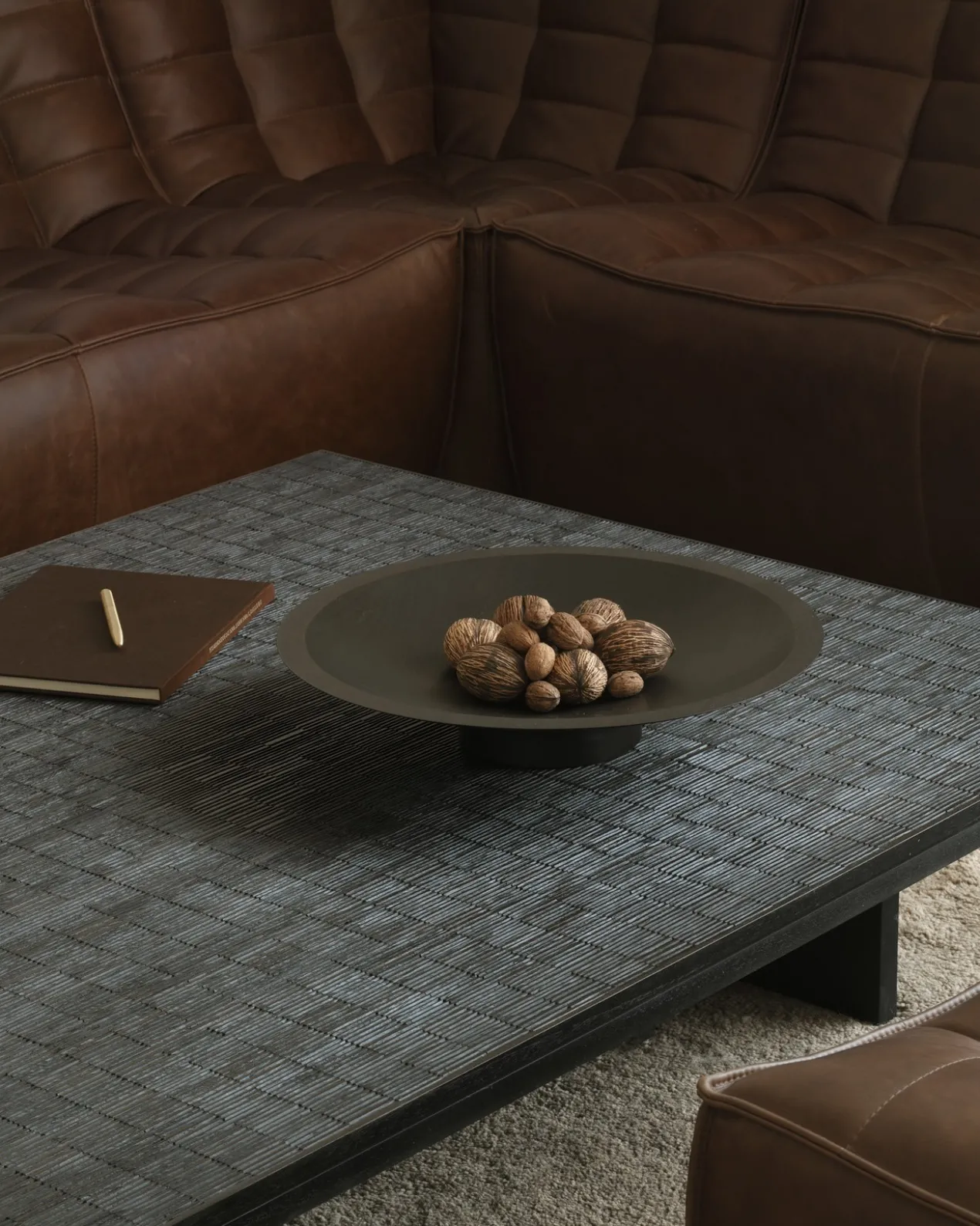 Modulaire bank N701 - chestnut - 3 seats