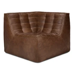 Modulaire bank N701 chestnut set 1+2 seat 90° recht hoek