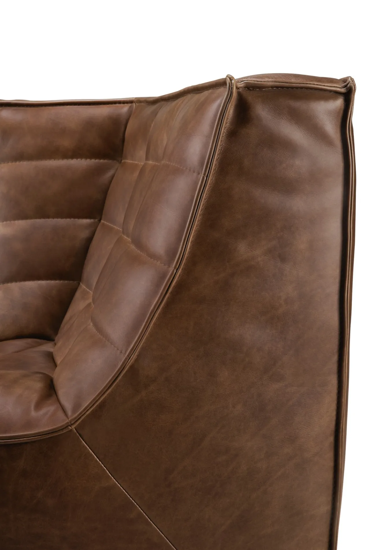 Modulaire bank N701 - chestnut - 90 vierkant hoek