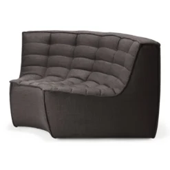 Modulaire bank N701 - dark grey 90° round corner