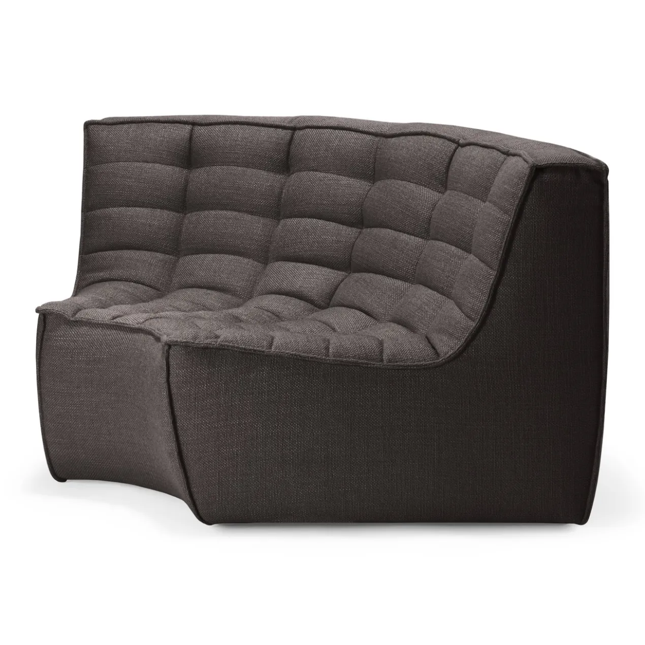 Modulaire bank N701 - dark grey 90° round corner