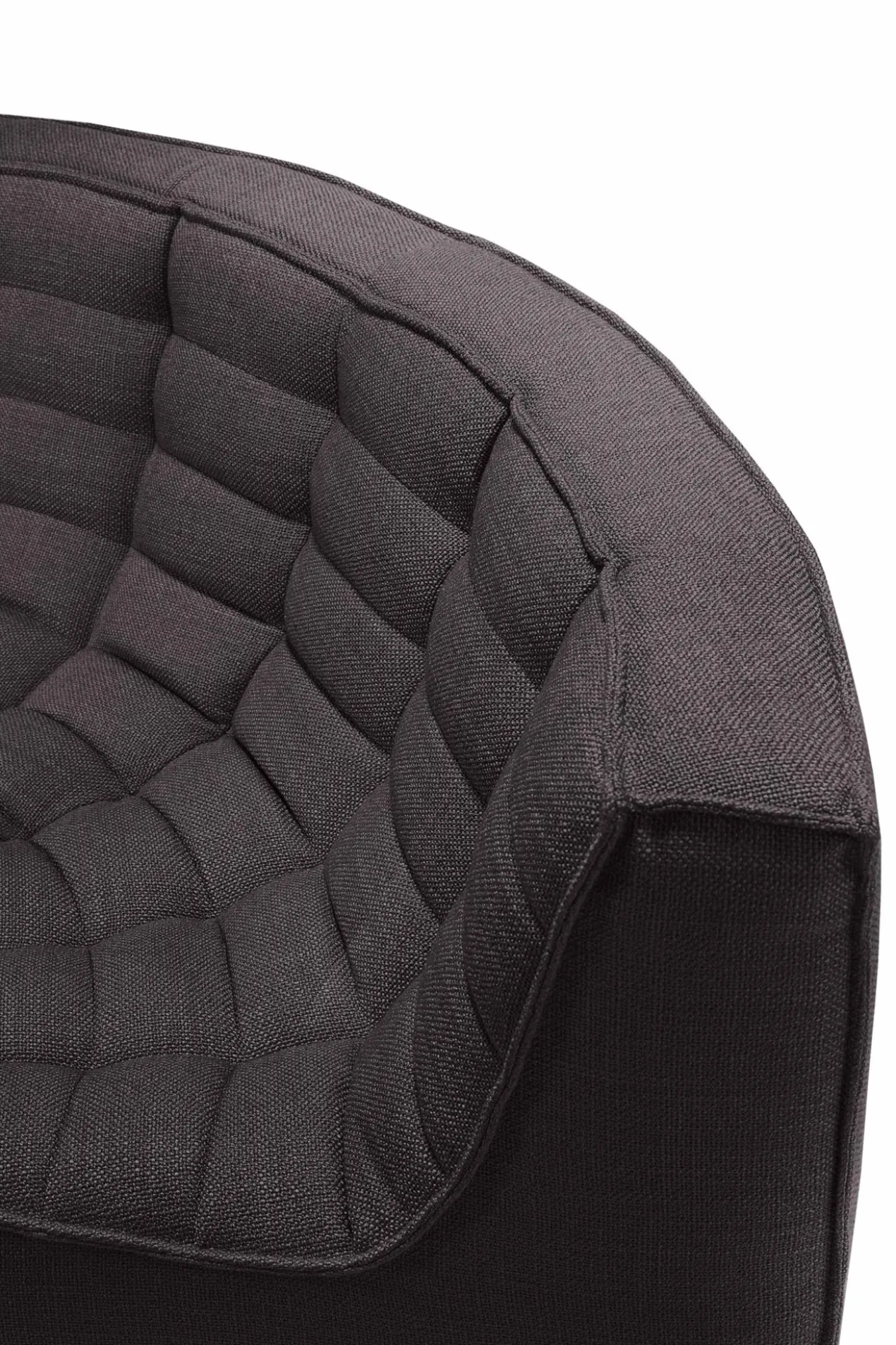 Modulaire bank N701 - dark grey 90° round corner