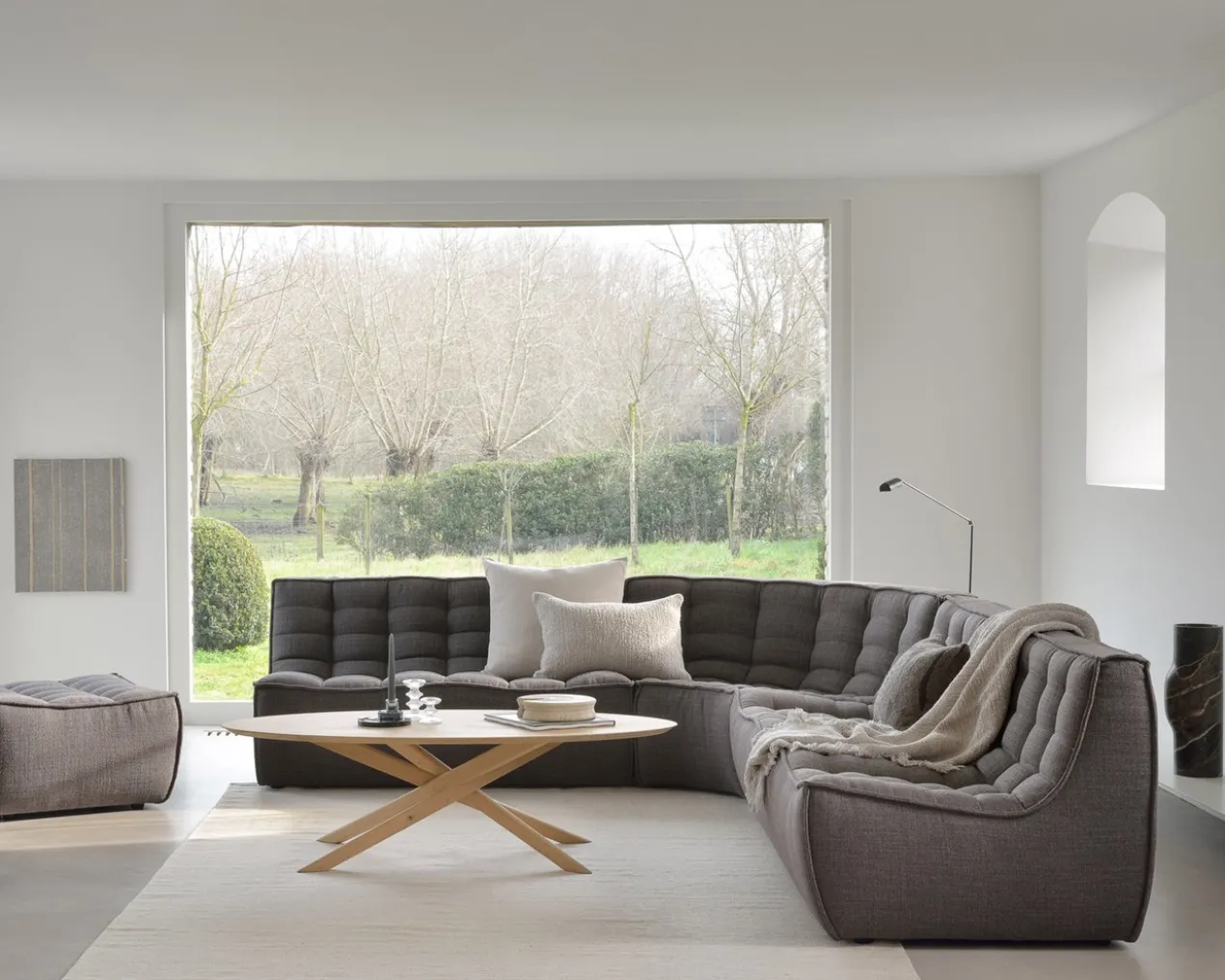 Modulaire bank N701 - dark grey - 3 seat