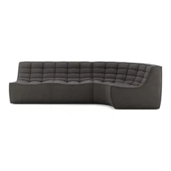 Modulaire bank N701 dark grey set 2 seat 90° ronde hoek
