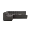 Modulaire bank N701 dark grey set 1 + 2 seat 90° recht hoek