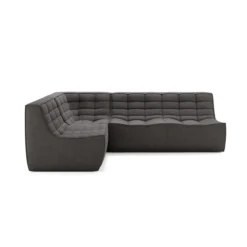 Modulaire bank N701 dark grey set 1 + 2 seat 90° recht hoek