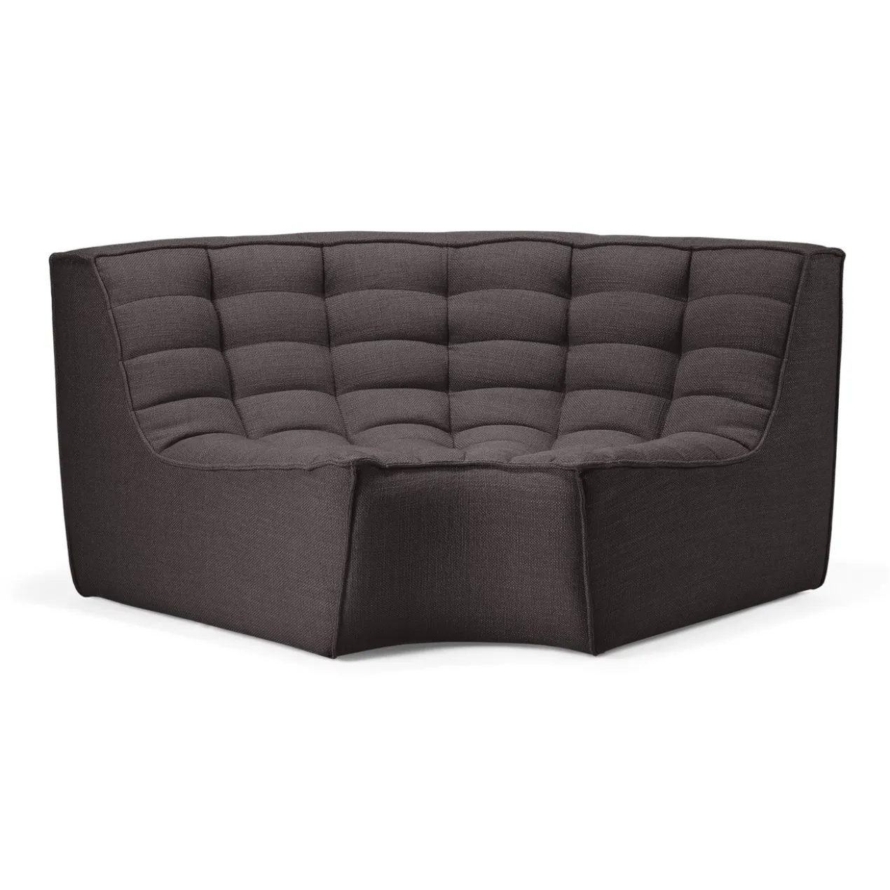 Modulaire bank N701 dark grey set 1 + 2 seat 90° ronde hoek