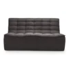 Modulaire bank N701 dark grey set 2x2 seat 90° ronde hoek