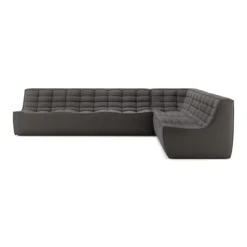 Modulaire bank N701 dark grey set 2 + 3 seat, 90° recht hoek