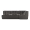 Modulaire bank N701 dark grey set 2 seat 90° rechte hoek