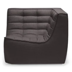Modulaire bank N701 - dark grey - 90° vierkant hoekelement