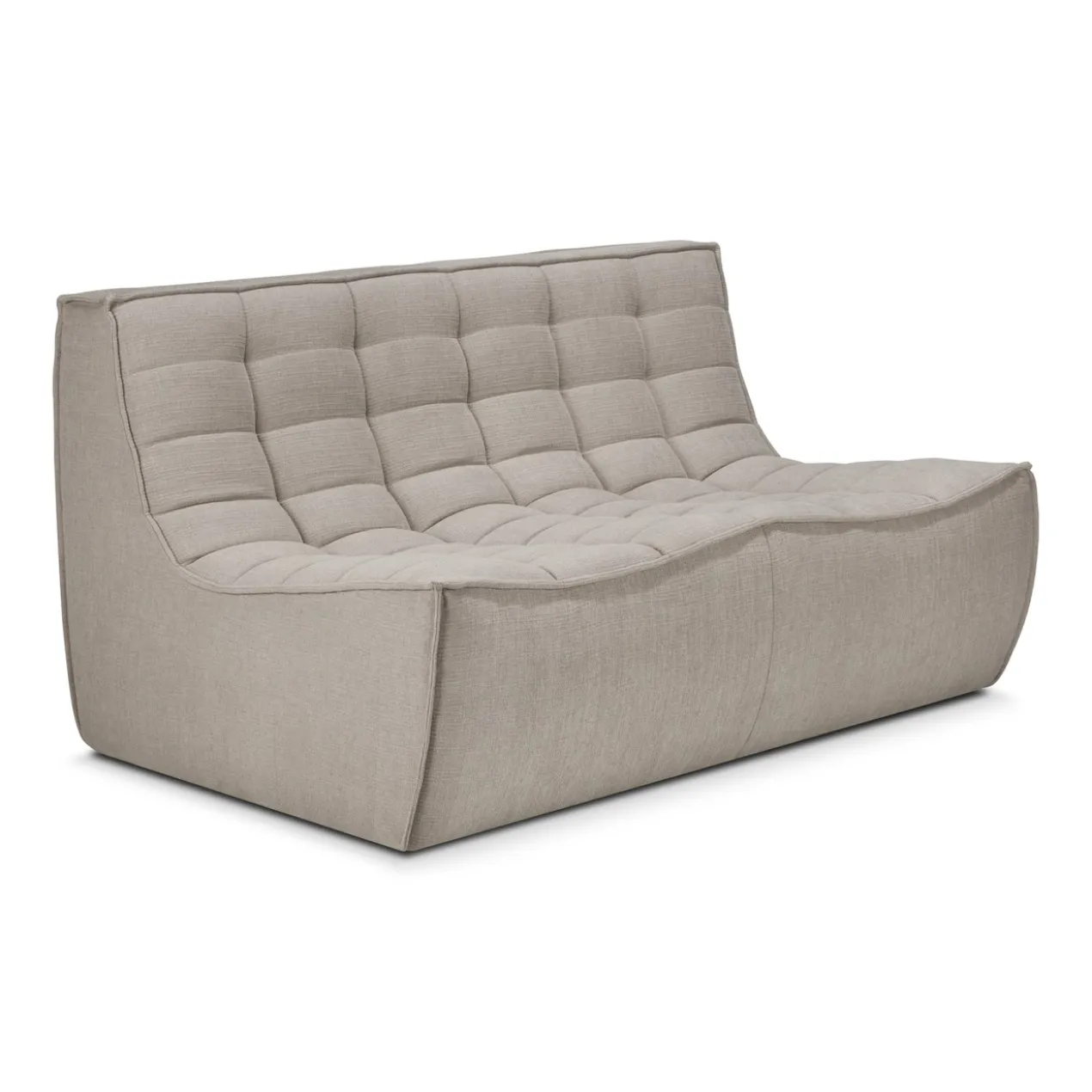 Modulaire bank N701 - eco stof ecru - 2 seat