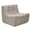 Modulaire bank N701 - eco stof ecru - 1 seat