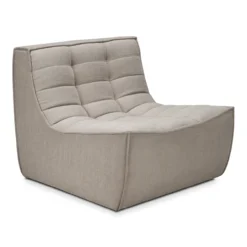 Modulaire bank N701 - eco stof ecru - 1 seat