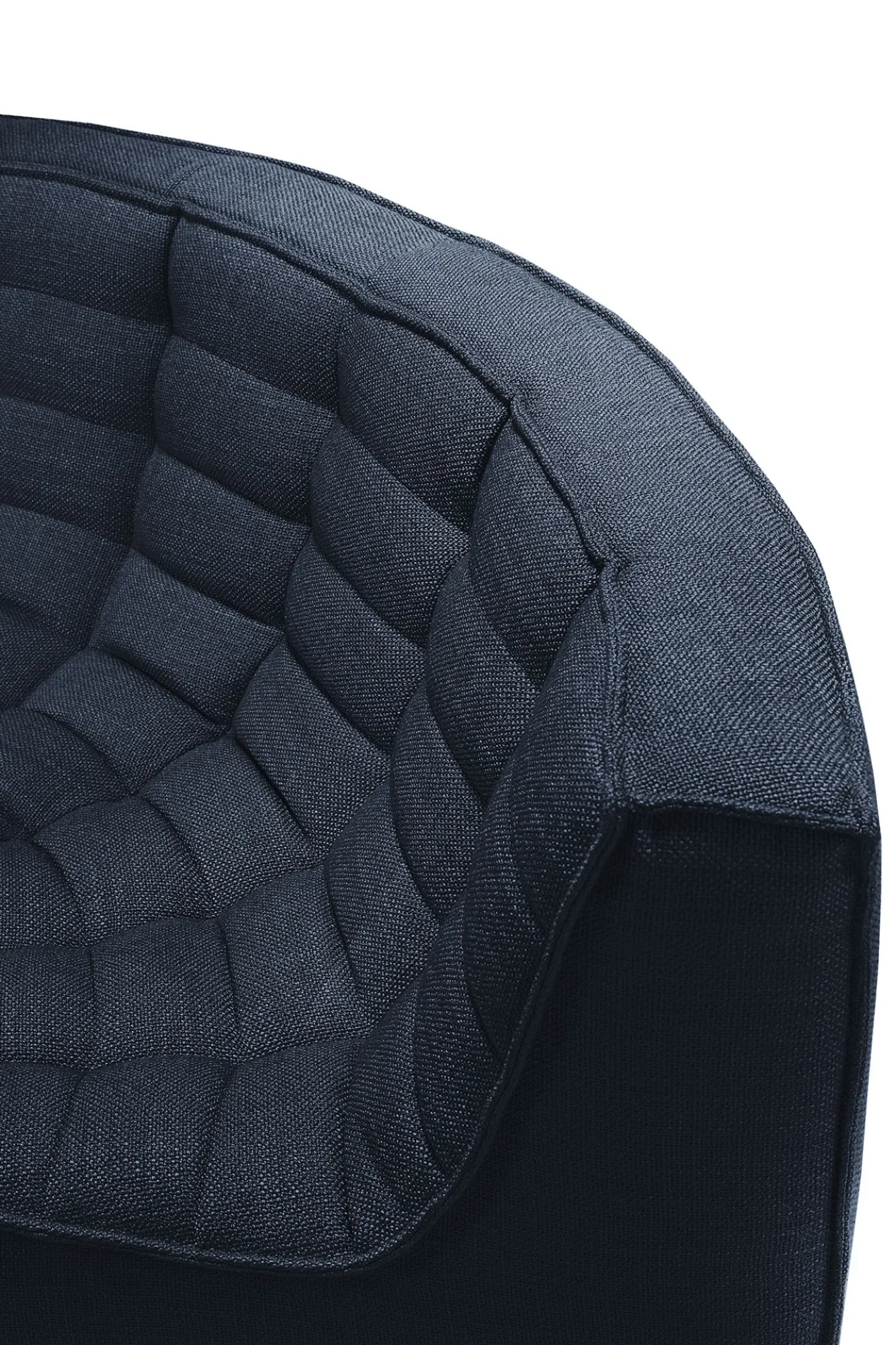 Modulaire bank N701 - eco stof graphite - 90° ronde hoek