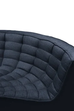 Modulaire bank N701 - eco stof graphite - 90° ronde hoek