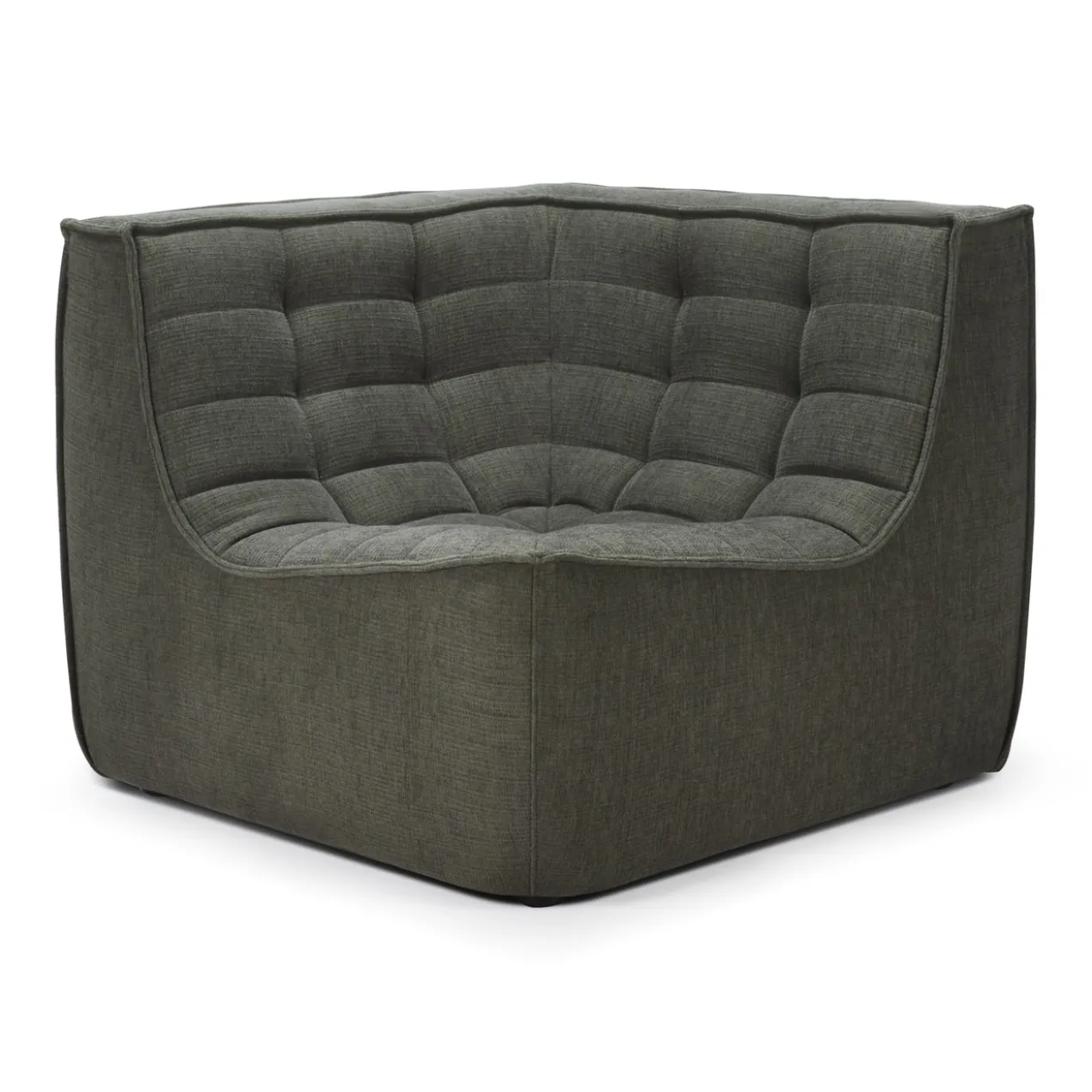 Modulaire bank N701 - eco stof moss green - 90° rechte hoek