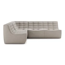 Modulaire bank N701 ecru set 1+2 seat 90° recht hoek