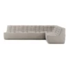 Modulaire bank N701 ecru set 1+3 seat, 90° rechte hoek