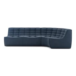 Modulaire bank N701 graphite set 2 seat 90° ronde hoek