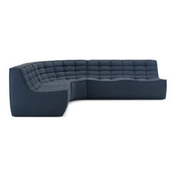 Modulaire bank N701 graphite set 1+2 seat 90° ronde hoek