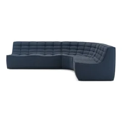 Modulaire bank N701 graphite set 1+2 seat 90° ronde hoek