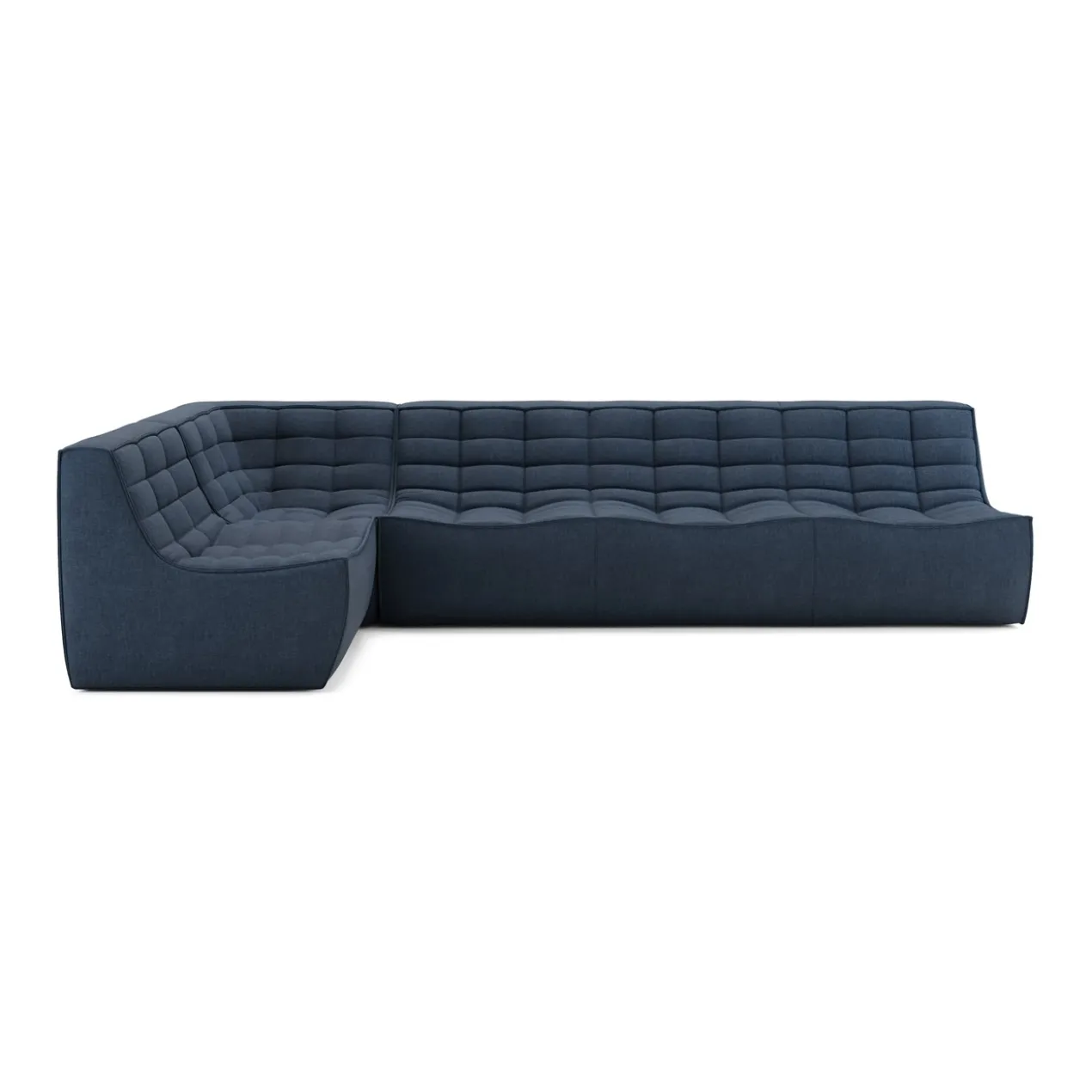 Modulaire bank N701 graphite set 1+3 seat, 90° recht hoek
