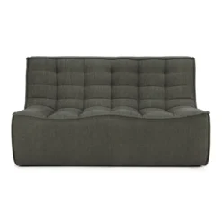 Modulaire bank N701 moss green set 2 seat 90° ronde hoek