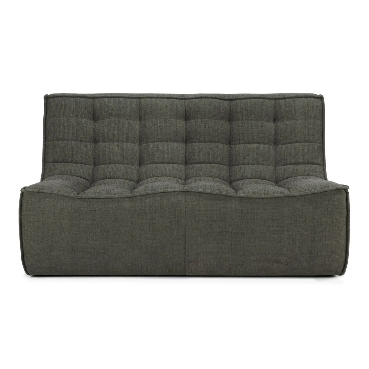 Modulaire bank N701 moss green set 2 seat 90° ronde hoek