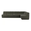 Modulaire bank N701 moss green set 1+3 seat, 90° recht hoek