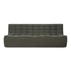 Modulaire bank N701 moss green set 2+3 seat, 90° rechte hoek