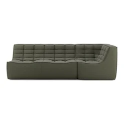 Modulaire bank N701 moss green set 2 seat 90° rechte hoek