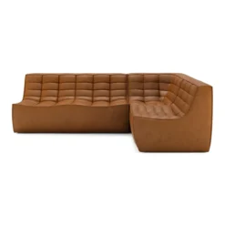 Modulaire bank N701 old saddle set 1+2 seat 90° recht hoek