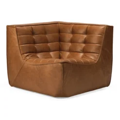 Modulaire bank N701 old saddle set 2x2 seat 90° rechte hoek
