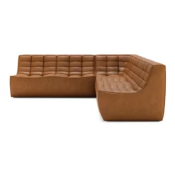 Modulaire bank N701 old saddle set 2x2 seat 90° rechte hoek