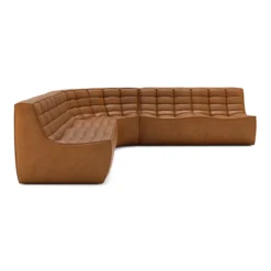 Modulaire bank N701 old saddle set 2x2 seat 90° ronde hoek